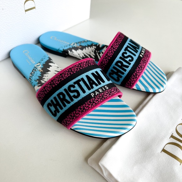 Dior Dway D-Jungle Slide Sandals - Picture 1 of 6